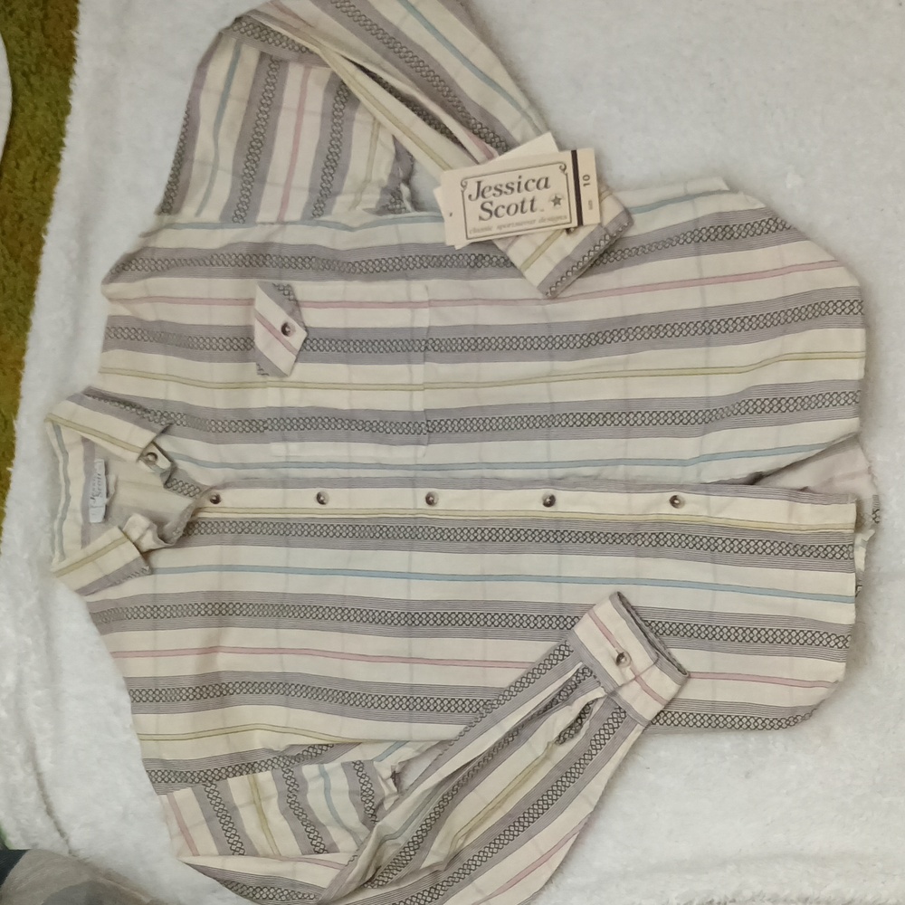 vintage Jessica Scott button down top size 10